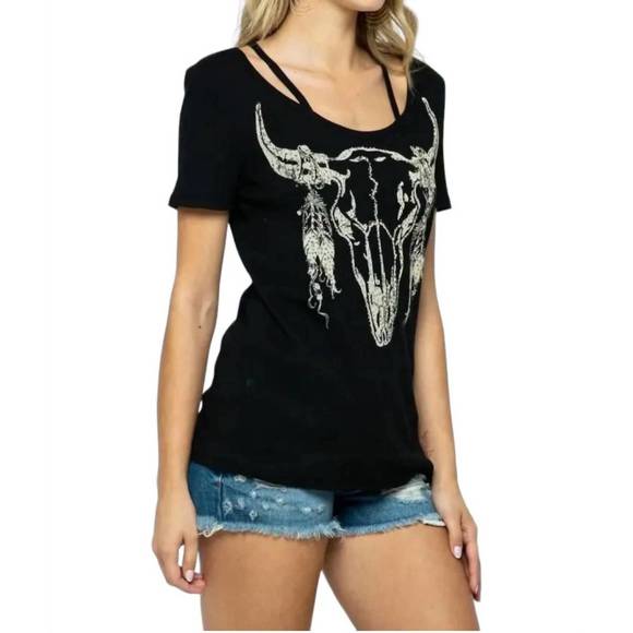 NEW VOCAL APPAREL no bull tee in black - Picture 2 of 3